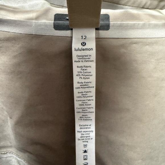 Lululemon Gathering Storm Long Jacket Beige Gray Sz 12 - Picture 7 of 8